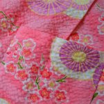 画像2: [子供甚平]「日本製リップル甚平 (傘と梅) ピンク」 (2)