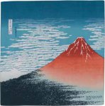画像1: [ふろしきコミュニケーション：チーフ隅田川]「赤富士コン 小風呂敷」 (1)