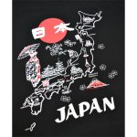 画像3: [Tシャツ] 「日本地図まいこ」ブラック×5枚セット (3)