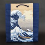 画像2: [和雑貨：綿ショッピングバック ]「 沖浪裏富士」 (2)