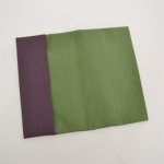 画像2: [袱紗]「ポリエステル紬 リバーシブル金封ふくさ（紫/グリーン）」 (2)