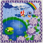 画像1: 【小風呂敷：四季彩布】「紫陽花（6月）」綿100% 50cm角 日本製 (1)