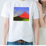 画像1: [Tシャツ] 「赤富士」ホワイト×5枚セット (1)