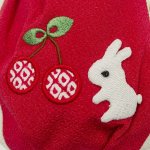 画像2: [七五三小物]「3歳用 巾着単品 ウサギとサクランボ 赤」 (2)