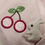 画像2: [七五三小物]「3歳用 巾着単品 ウサギとサクランボ ピンク」 (2)