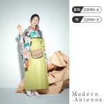 画像3: [卒業衣装:2022年新作 ModernAntenna]「着物：MOVE（幾何学）グリーン」「袴：ツイード(ひわ)」　 (3)