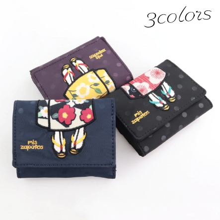 mis zapatos 着物三つ折り財布