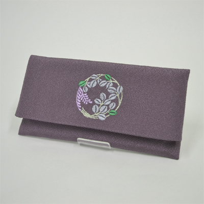 画像1: [念珠袋]「光悦念珠袋（萩の丸）紫」 (1)