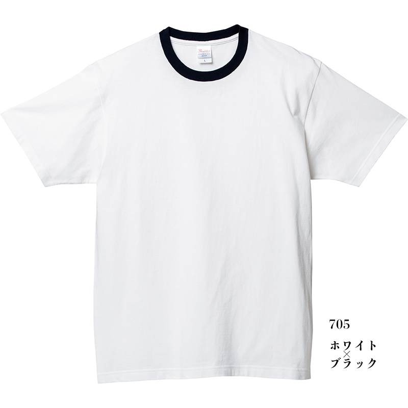 画像1: [定番無地Tシャツ:Printstar]「5.6オンスヘビーウェイトTシャツ（ホワイト×ブラック）」 (1)