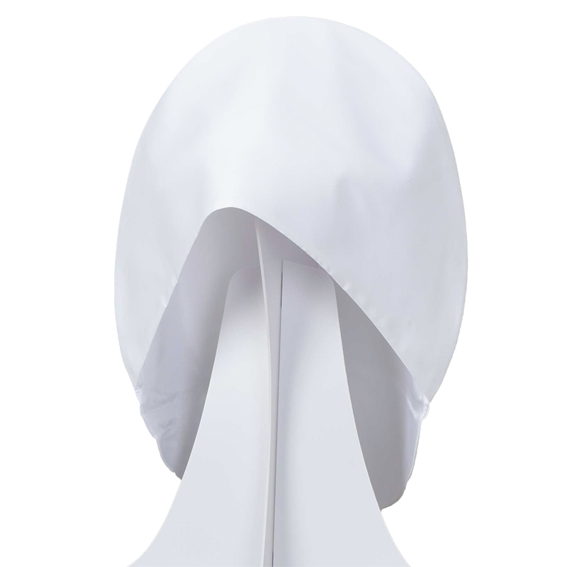 画像1: [婚礼小物:綿帽子]「シルック羽二重 ホワイト」 (1)