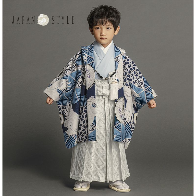 画像1: [2023年 JAPAN STYLE]「3歳男児アンサンブル袴セット」 (1)