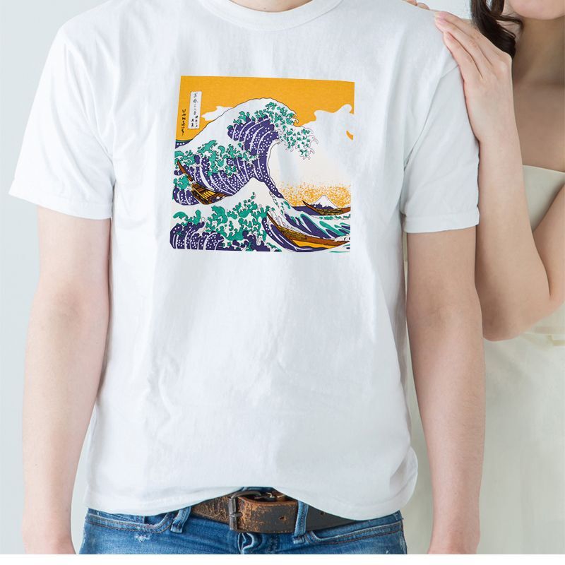 画像1: [Tシャツ] 「波裏」ホワイト×5枚セット (1)
