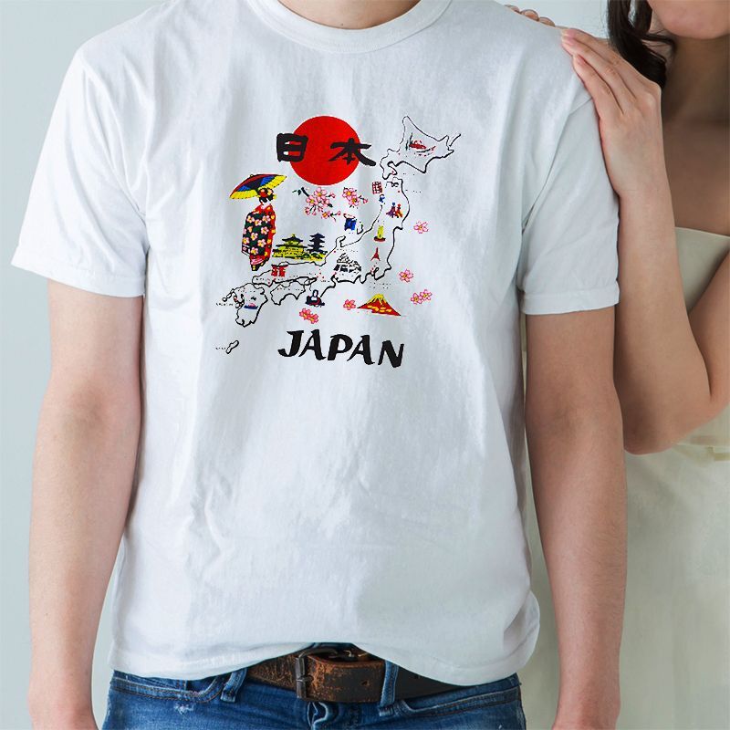 画像1: [Tシャツ] 「地図舞妓」ホワイト×5枚セット (1)